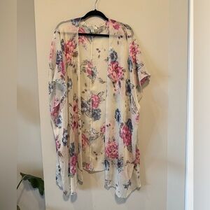 Floral Sheer Kimono Cardigan
